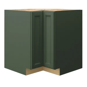 allen + roth Heathrow 33-in W x 34.5-in H x 24-in D Sage Lazy Susan Corner Base Fully Assembled Cabinet (Recessed Panel Style) T726926468