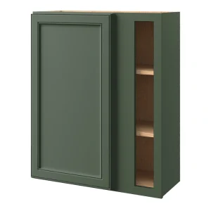 allen + roth Heathrow 33-in W x 36.125-in H x 12-in D Sage Blind Corner Wall Fully Assembled Cabinet (Recessed Panel Square Style)