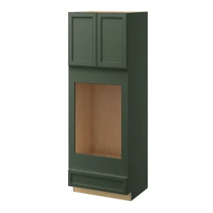 allen + roth Heathrow 33-in W x 84-in H x 24-in D Sage 1-Drawer Single or Double Oven Wall Fully Assembled Cabinet (Raised Panel Square Style)