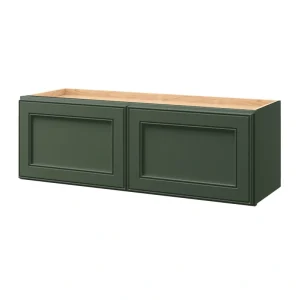 allen + roth Heathrow 36-in W x 12.125-in H x 12-in D Sage Wall Fully Assembled Cabinet (Recessed Panel Square Door Style)