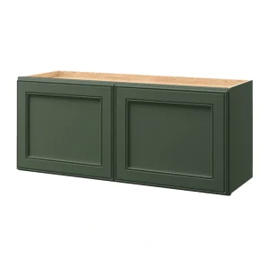 allen + roth Heathrow 36-in W x 15.125-in H x 12-in D Sage Wall Fully Assembled Cabinet (Recessed Panel Square Door Style)