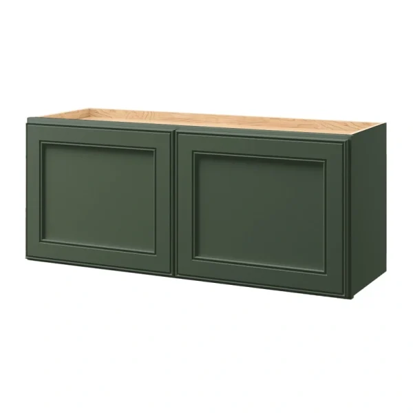 allen + roth Heathrow 36-in W x 15.125-in H x 12-in D Sage Wall Fully Assembled Cabinet (Recessed Panel Square Door Style)