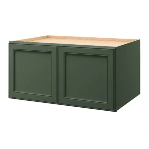 allen + roth Heathrow 36-in W x 18.125-in H x 24-in D Sage Wall Fully Assembled Cabinet (Recessed Panel Square Door Style)