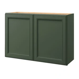 allen + roth Heathrow 36-in W x 24.5-in H x 12-in D Sage Wall Fully Assembled Cabinet (Recessed Panel Square Door Style)