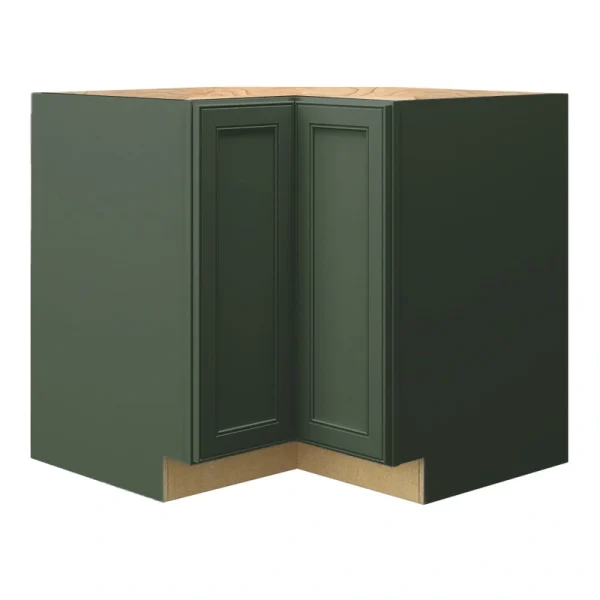 allen + roth Heathrow 36-in W x 34.5-in H x 24-in D Sage Lazy Susan Corner Base Fully Assembled Cabinet (Recessed Panel Style) T726926445
