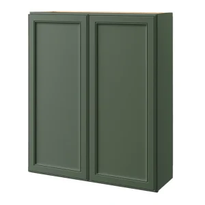 allen + roth Heathrow 36-in W x 42.125-in H x 12-in D Sage Wall Fully Assembled Cabinet (Recessed Panel Square Door Style)