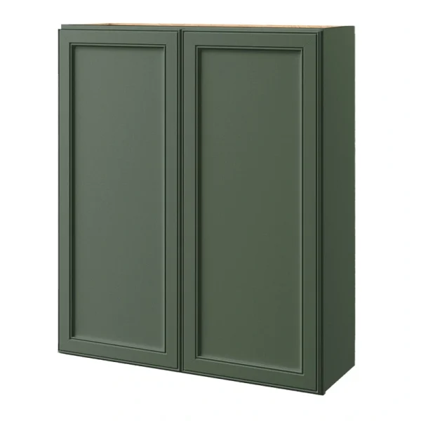 allen + roth Heathrow 36-in W x 42.125-in H x 12-in D Sage Wall Fully Assembled Cabinet (Recessed Panel Square Door Style)