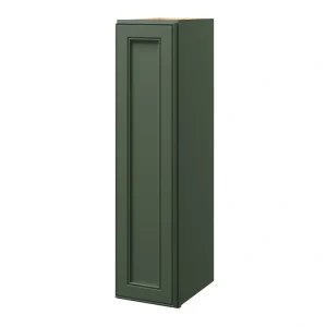 allen + roth Heathrow 9-in W x 36.125-in H x 12-in D Sage Wall Fully Assembled Cabinet (Recessed Panel Square Door Style)