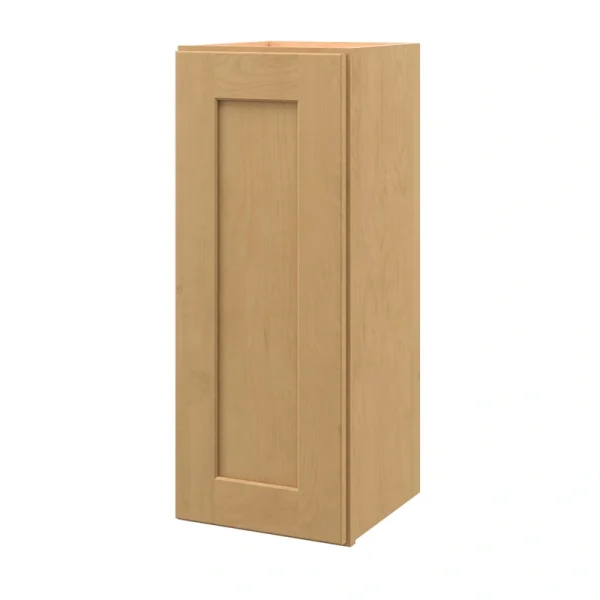 allen + roth Innsbrook 12-in W x 30.125-in H x 12-in D Rye Wall Fully Assembled Cabinet (Flat Panel Shaker Door Style)