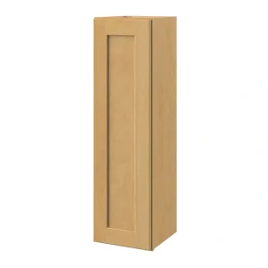 allen + roth Innsbrook 12-in W x 42.125-in H x 12-in D Rye Wall Fully Assembled Cabinet (Flat Panel Shaker Door Style)