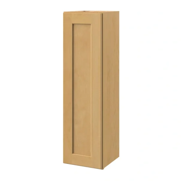 allen + roth Innsbrook 12-in W x 42.125-in H x 12-in D Rye Wall Fully Assembled Cabinet (Flat Panel Shaker Door Style)