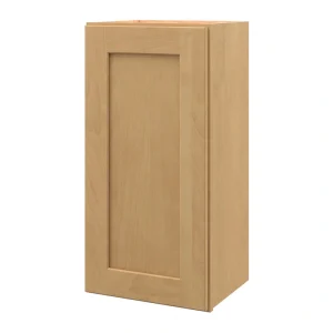 allen + roth Innsbrook 15-in W x 30.125-in H x 12-in D Rye Wall Fully Assembled Cabinet (Flat Panel Shaker Door Style)