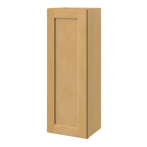 allen + roth Innsbrook 15-in W x 39.125-in H x 12-in D Rye Wall Fully Assembled Cabinet (Flat Panel Shaker Door Style)