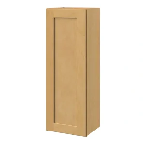 allen + roth Innsbrook 15-in W x 42.125-in H x 12-in D Rye Wall Fully Assembled Cabinet (Flat Panel Shaker Door Style)