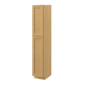allen + roth Innsbrook 15-in W x 90-in H x 24-in D Rye Pantry Fully Assembled Cabinet (Flat Panel Shaker Door Style)