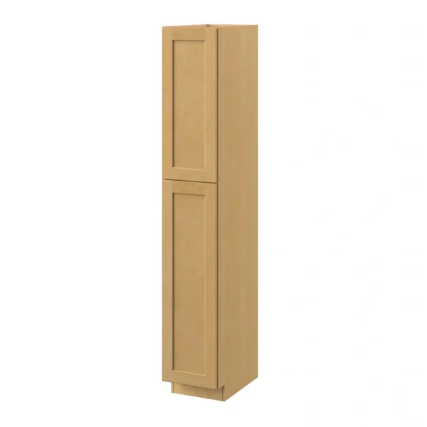 allen + roth Innsbrook 15-in W x 90-in H x 24-in D Rye Pantry Fully Assembled Cabinet (Flat Panel Shaker Door Style)