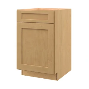 allen + roth Innsbrook 21-in W x 34.5-in H x 24-in D Rye 1-Drawer Base Fully Assembled Cabinet (Flat Panel Shaker Style)