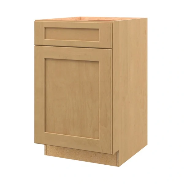 allen + roth Innsbrook 21-in W x 34.5-in H x 24-in D Rye 1-Drawer Base Fully Assembled Cabinet (Flat Panel Shaker Style)
