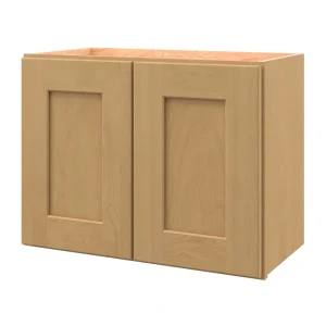 allen + roth Innsbrook 24-in W x 18.125-in H x 12-in D Rye Wall Fully Assembled Cabinet (Flat Panel Shaker Door Style)