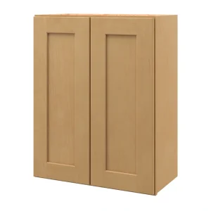 allen + roth Innsbrook 24-in W x 30.125-in H x 12-in D Rye Wall Fully Assembled Cabinet (Flat Panel Shaker Door Style)