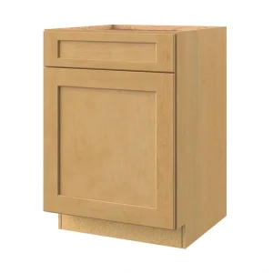 allen + roth Innsbrook 24-in W x 34.5-in H x 24-in D Rye 1-Drawer Base Fully Assembled Cabinet (Flat Panel Shaker Style) T726926388