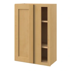 allen + roth Innsbrook 24-in W x 36.125-in H x 12-in D Rye Blind Corner Wall Fully Assembled Cabinet (Flat Panel Shaker Style)