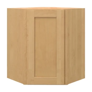 allen + roth Innsbrook 24-in W x 36.125-in H x 12-in D Rye Diagonal Corner Wall Fully Assembled Cabinet (Flat Panel Shaker Style)