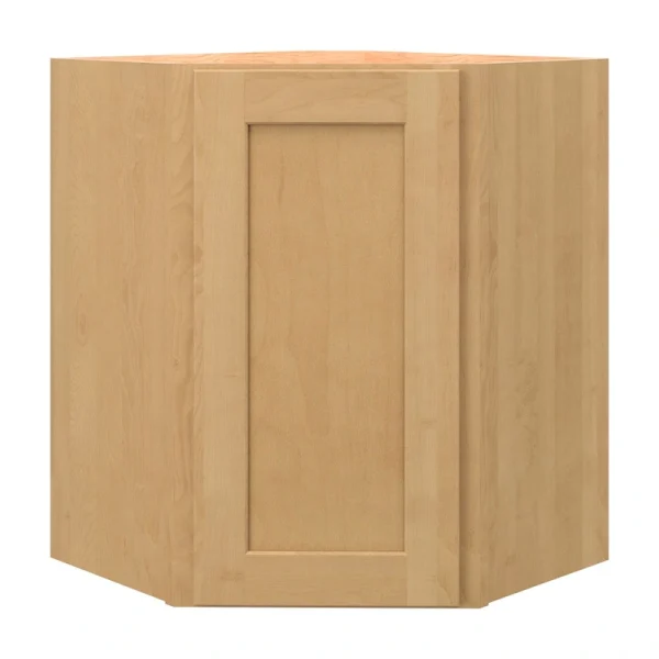 allen + roth Innsbrook 24-in W x 36.125-in H x 12-in D Rye Diagonal Corner Wall Fully Assembled Cabinet (Flat Panel Shaker Style)