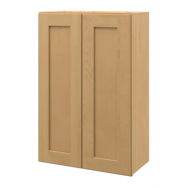 allen + roth Innsbrook 24-in W x 36.125-in H x 12-in D Rye Wall Fully Assembled Cabinet (Flat Panel Shaker Door Style)