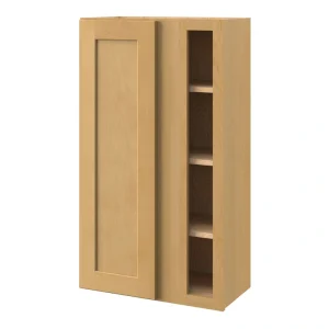 allen + roth Innsbrook 24-in W x 39.125-in H x 12-in D Rye Blind Corner Wall Fully Assembled Cabinet (Flat Panel Shaker Style)