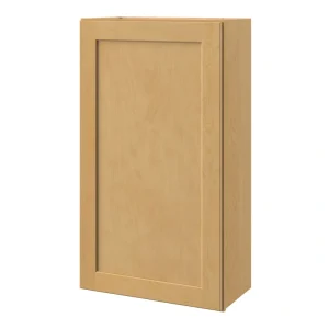 allen + roth Innsbrook 24-in W x 39.125-in H x 12-in D Rye Wall Fully Assembled Cabinet (Flat Panel Shaker Door Style)