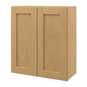 allen + roth Innsbrook 27-in W x 30.125-in H x 12-in D Rye Wall Fully Assembled Cabinet (Flat Panel Shaker Door Style)