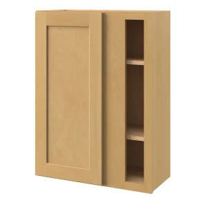 allen + roth Innsbrook 27-in W x 36.125-in H x 12-in D Rye Blind Corner Wall Fully Assembled Cabinet (Flat Panel Shaker Style)