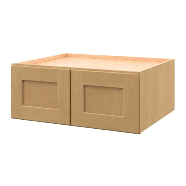 allen + roth Innsbrook 30-in W x 12.125-in H x 24-in D Rye Wall Fully Assembled Cabinet (Flat Panel Shaker Door Style)