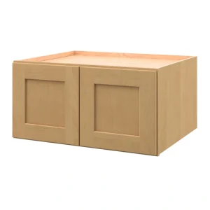 allen + roth Innsbrook 30-in W x 15.125-in H x 24-in D Rye Wall Fully Assembled Cabinet (Flat Panel Shaker Door Style)