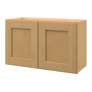 allen + roth Innsbrook 30-in W x 18.125-in H x 12-in D Rye Wall Fully Assembled Cabinet (Flat Panel Shaker Door Style)