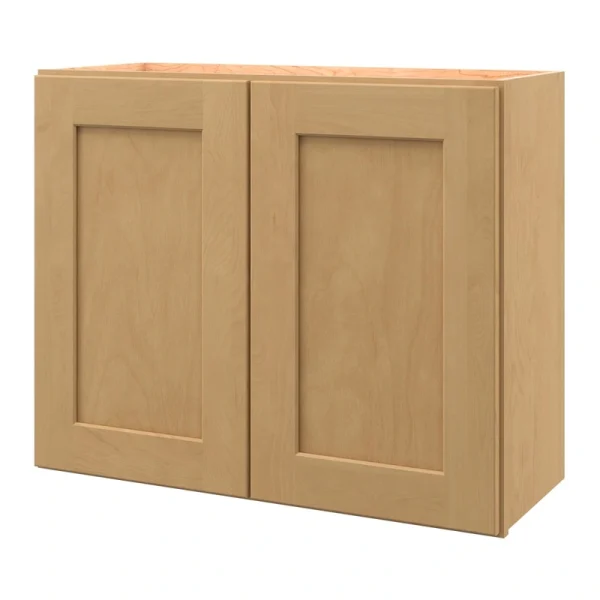 allen + roth Innsbrook 30-in W x 24.5-in H x 12-in D Rye Wall Fully Assembled Cabinet (Flat Panel Shaker Door Style)