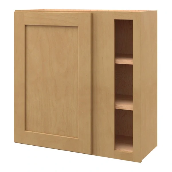 allen + roth Innsbrook 30-in W x 30.125-in H x 12-in D Rye Blind Corner Wall Fully Assembled Cabinet (Flat Panel Shaker Style)