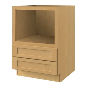 allen + roth Innsbrook 30-in W x 34.5-in H x 24-in D Rye 2-Drawers Microwave Base Fully Assembled Cabinet (Flat Panel Style)