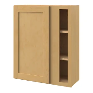 allen + roth Innsbrook 30-in W x 36.125-in H x 12-in D Rye Blind Corner Wall Fully Assembled Cabinet (Flat Panel Shaker Style)