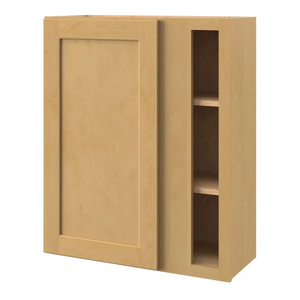 allen + roth Innsbrook 30-in W x 36.125-in H x 12-in D Rye Blind Corner Wall Fully Assembled Cabinet (Flat Panel Shaker Style)