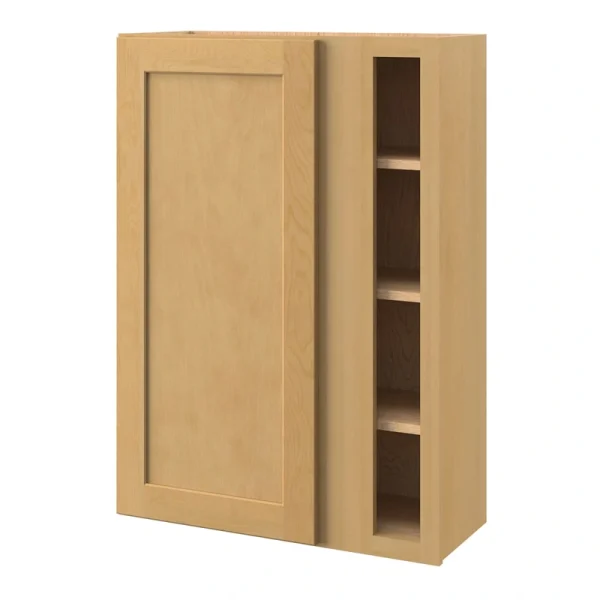 allen + roth Innsbrook 30-in W x 42.125-in H x 12-in D Rye Blind Corner Wall Fully Assembled Cabinet (Flat Panel Square Style)
