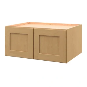 allen + roth Innsbrook 33-in W x 15.125-in H x 24-in D Rye Wall Fully Assembled Cabinet (Flat Panel Shaker Door Style)