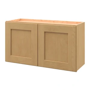 allen + roth Innsbrook 33-in W x 18.125-in H x 12-in D Rye Wall Fully Assembled Cabinet (Flat Panel Shaker Door Style)
