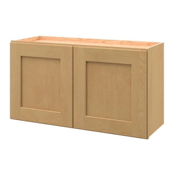 allen + roth Innsbrook 33-in W x 18.125-in H x 12-in D Rye Wall Fully Assembled Cabinet (Flat Panel Shaker Door Style)
