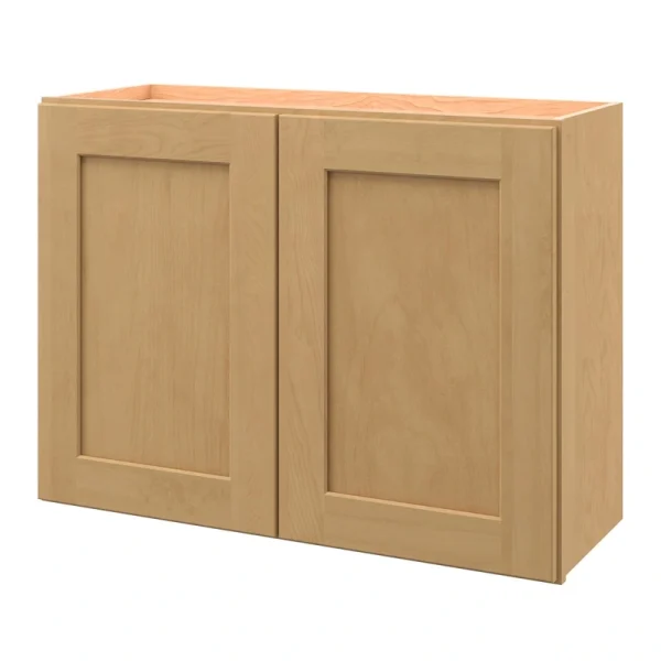 allen + roth Innsbrook 33-in W x 24.5-in H x 12-in D Rye Wall Fully Assembled Cabinet (Flat Panel Shaker Door Style)