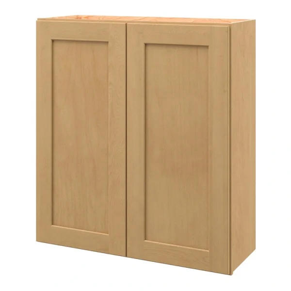 allen + roth Innsbrook 33-in W x 36.125-in H x 12-in D Rye Wall Fully Assembled Cabinet (Flat Panel Shaker Door Style)