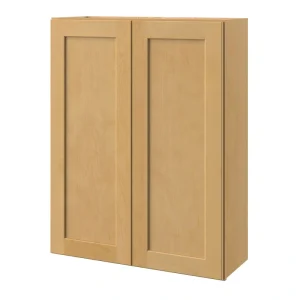 allen + roth Innsbrook 33-in W x 42-in H x 12-in D Rye Wall Fully Assembled Cabinet (Flat Panel Shaker Door Style)