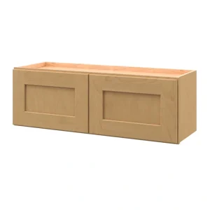 allen + roth Innsbrook 36-in W x 12.125-in H x 12-in D Rye Wall Fully Assembled Cabinet (Flat Panel Shaker Door Style)