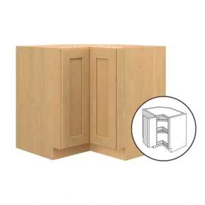 allen + roth Innsbrook 36-in W x 34.5-in H x 24-in D Rye Lazy Susan Corner Base Fully Assembled Cabinet (Flat Panel Shaker Style) T726926318